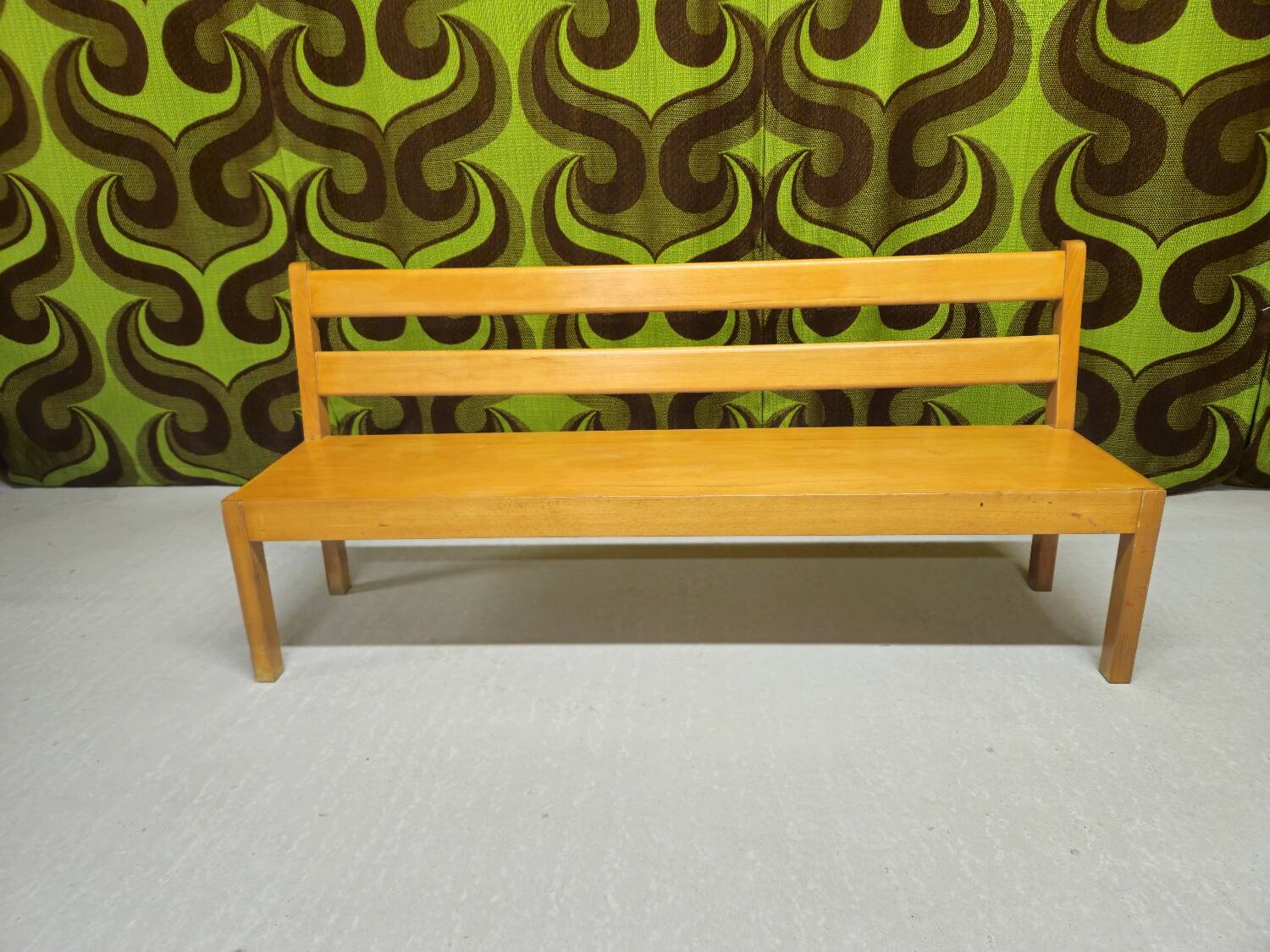 Vintage 1970s children's school bench