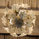 Murano and brass glass flowers