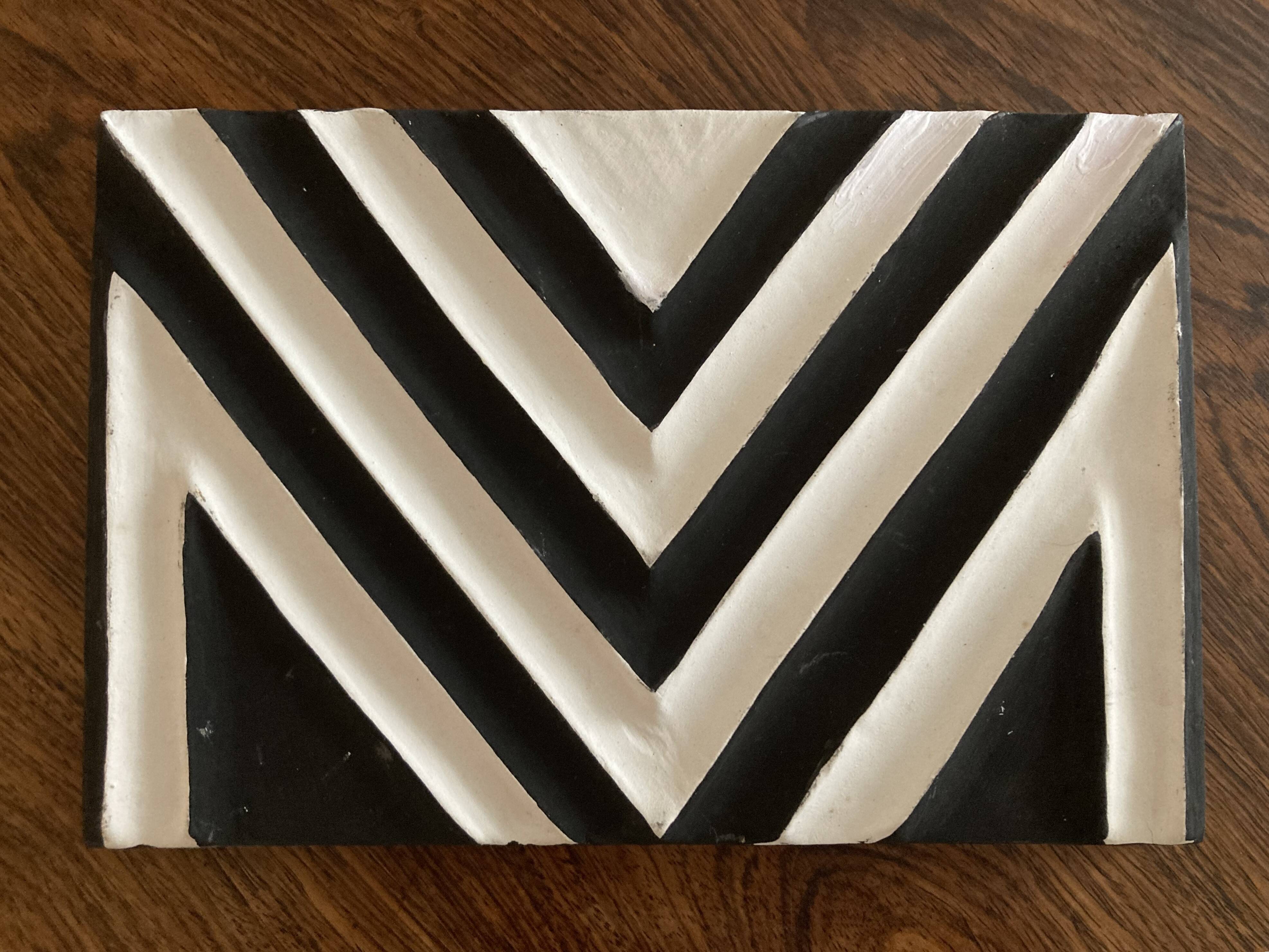 Two Imigongo paintings / panels traditional art from Rwanda