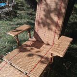 Vintage rattan lounger