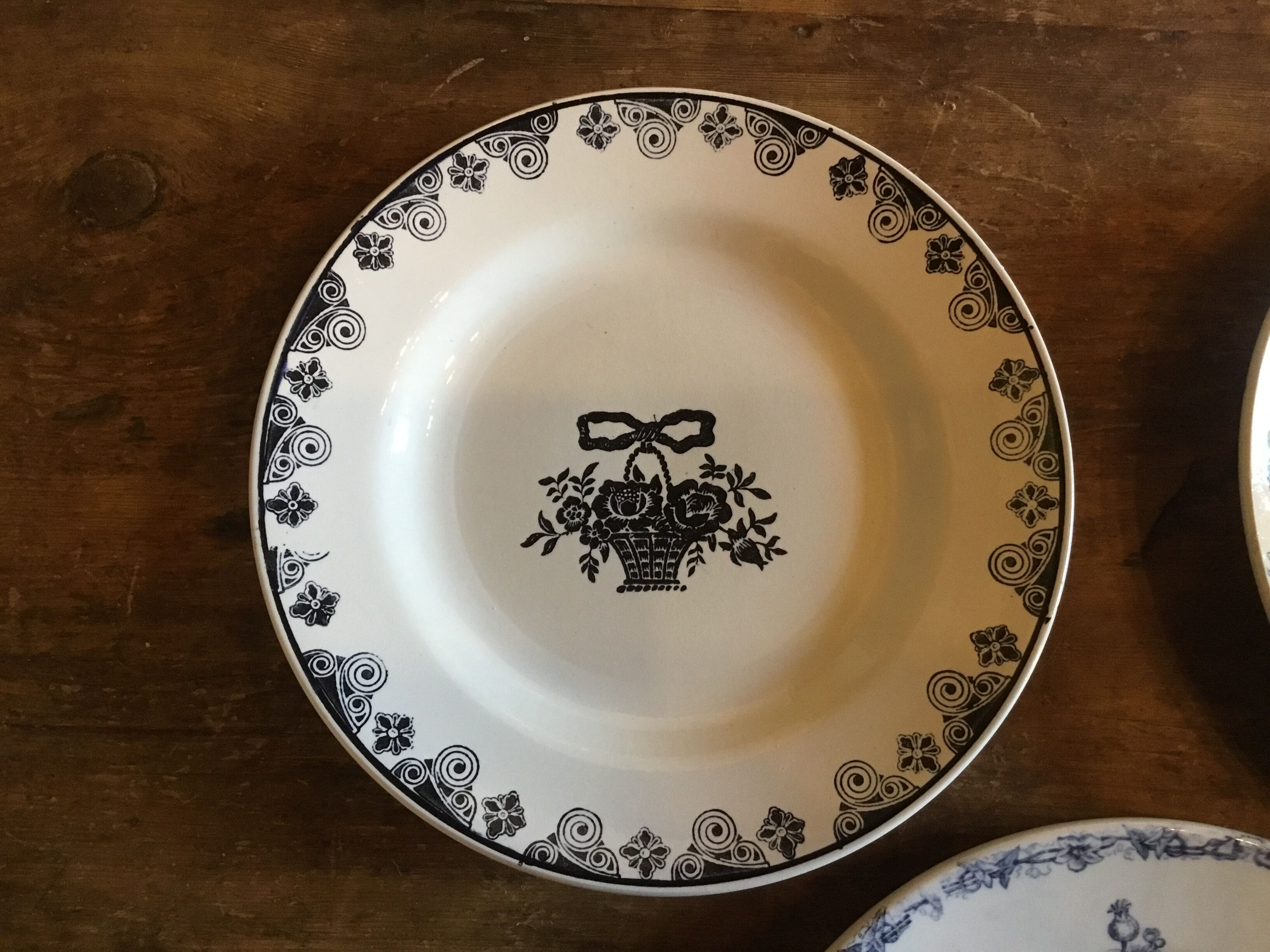 Suite de 3 assiettes Terre de Fer