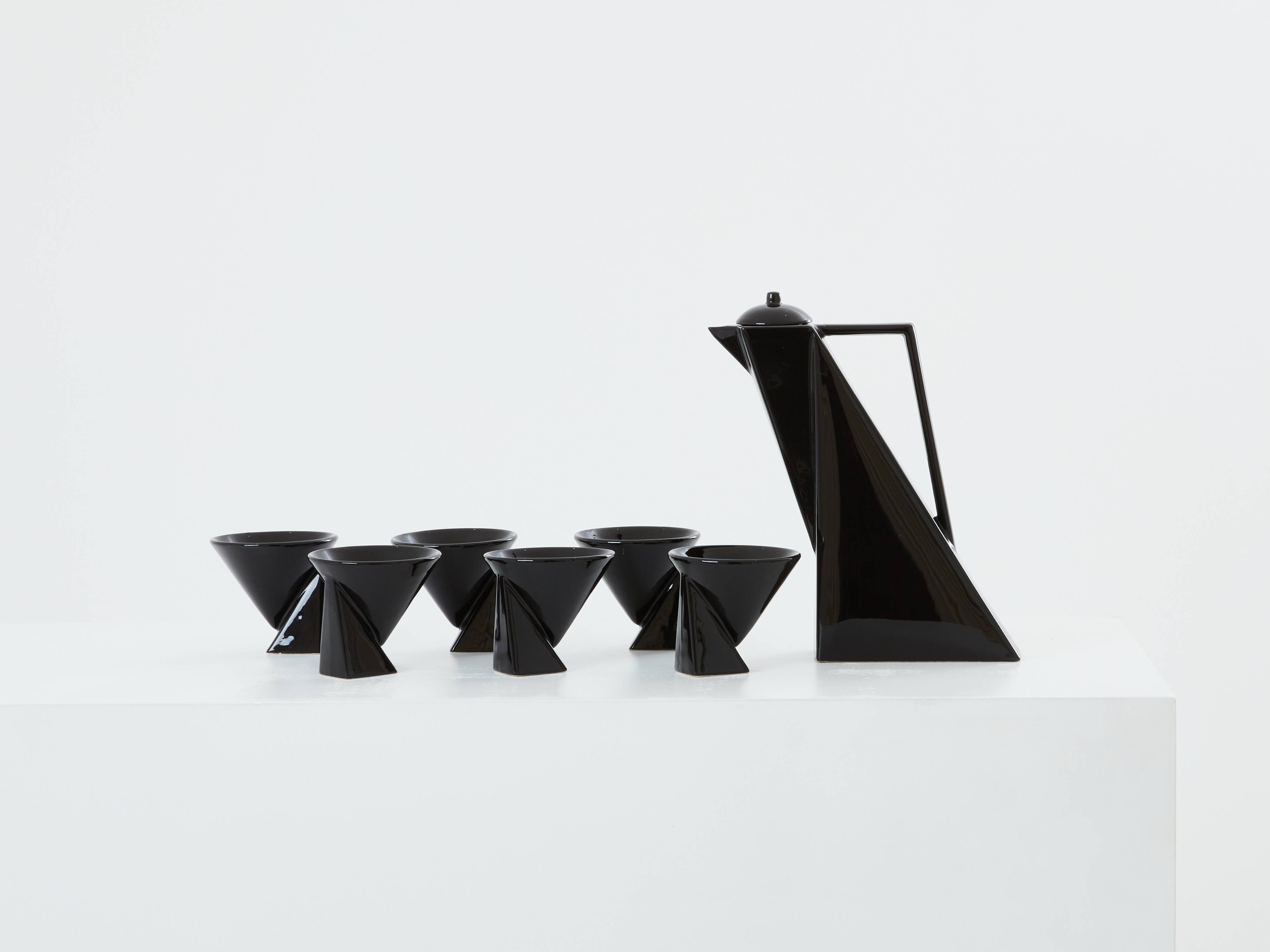 Pierre Casenove ceramic coffee service for Studio Salins 1980