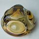 Brown and blue Sommerso ashtray by Seguso, Murano glass, Italy, 1970
