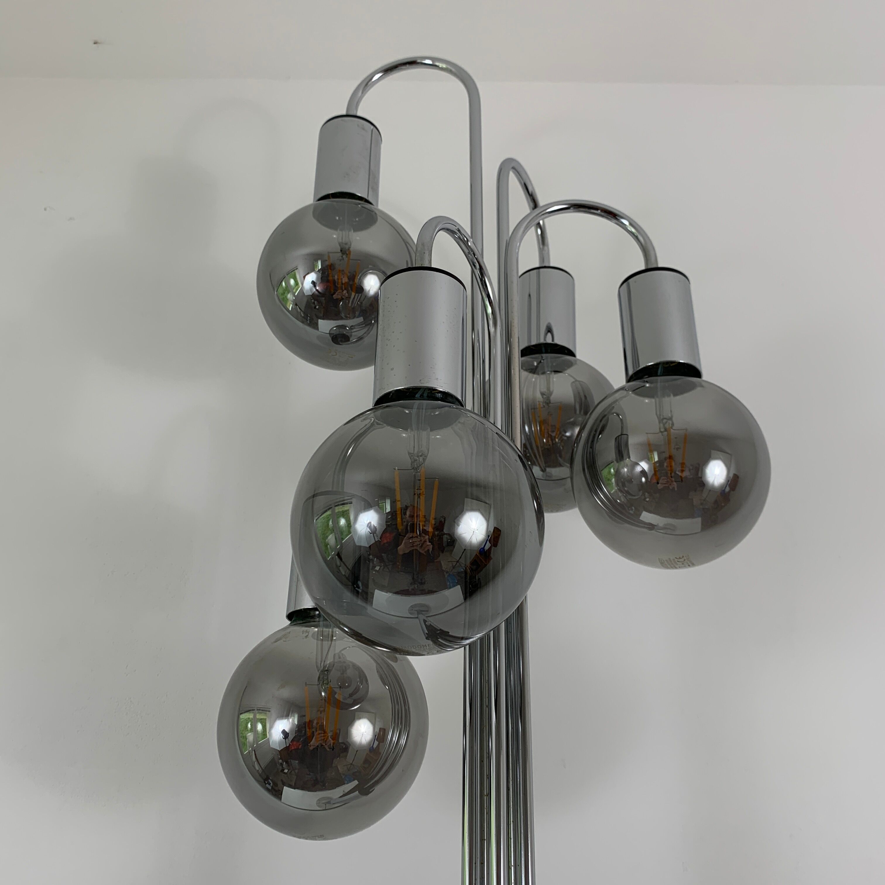 Chrome lamp 5 vintage lights