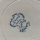 Two ironstone plates Saint-Amand Regency model
