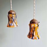 Murano glass pendant/light (2 available), mid-century