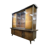 Vitrine/buffet/meuble mural vintage XL en bois