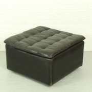 Salon modulaire De Sede DS-11 – cuir noir, design suisse des années 1970