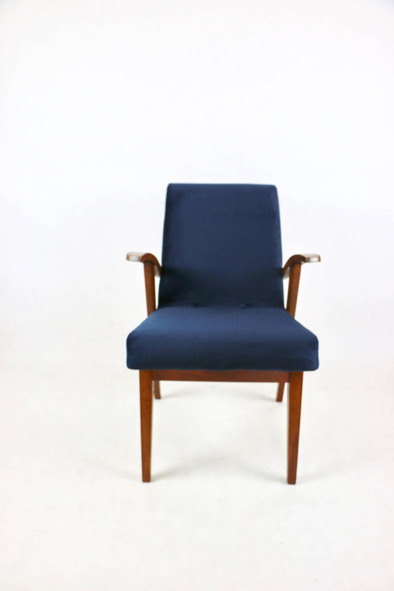Vintage armchair 300-123, design by M. Puchała navy blue - set of 2 pieces
