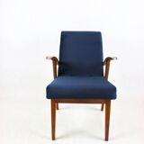 Vintage armchair 300-123, design by M. Puchała navy blue - set of 2 pieces
