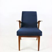 Vintage armchair 300-123, design by M. Puchała navy blue - set of 2 pieces