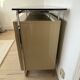 Buffet modulaire laqué champagne et acier chromé, années 80-90