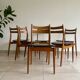 Set of 6 vintage Scandinavian chairs