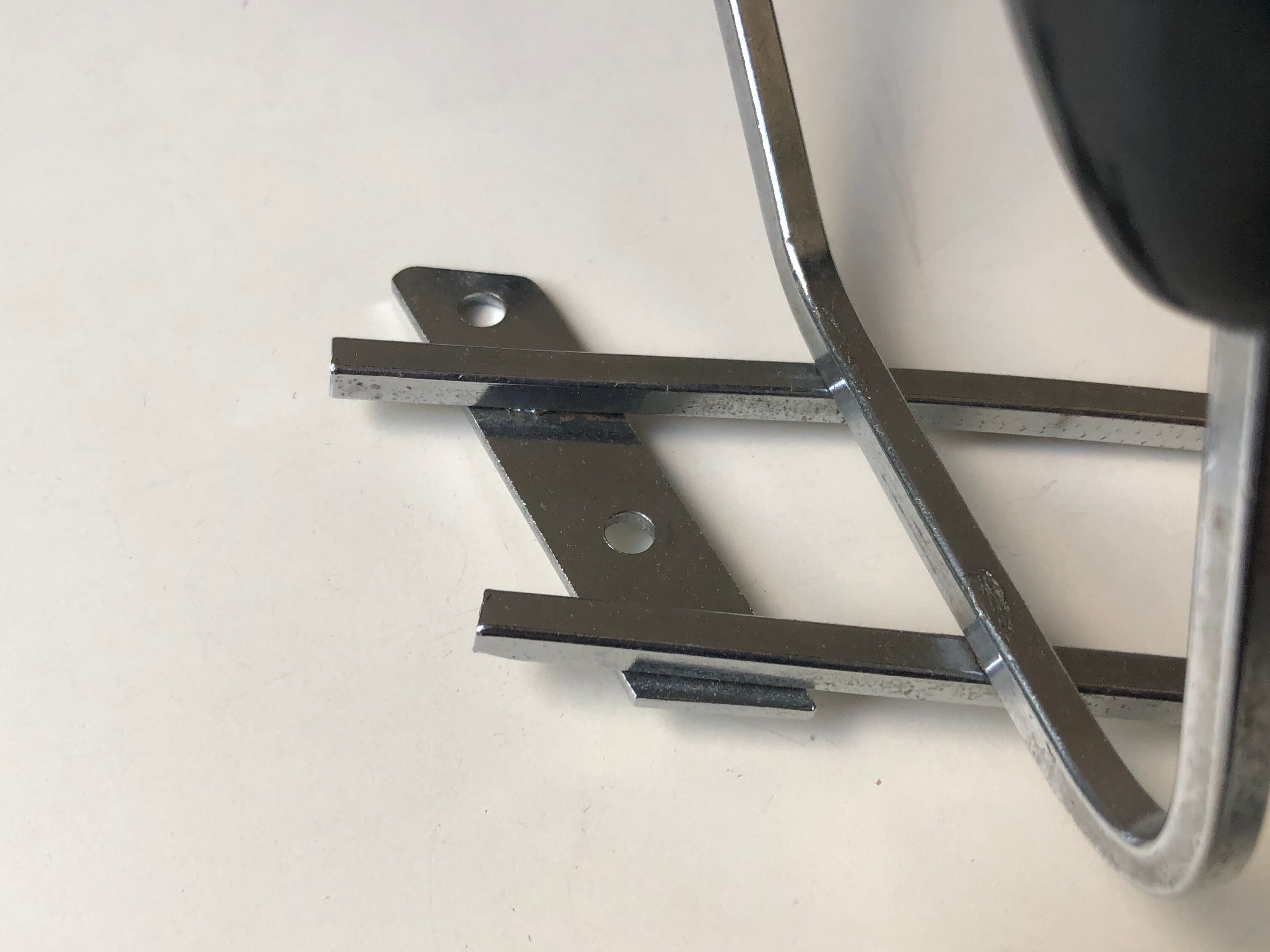 Patères vintage wall coat sores 60 modernist chrome den wood - blackened wood