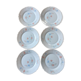 Arcopal set of 6 flat plates scented pea pattern