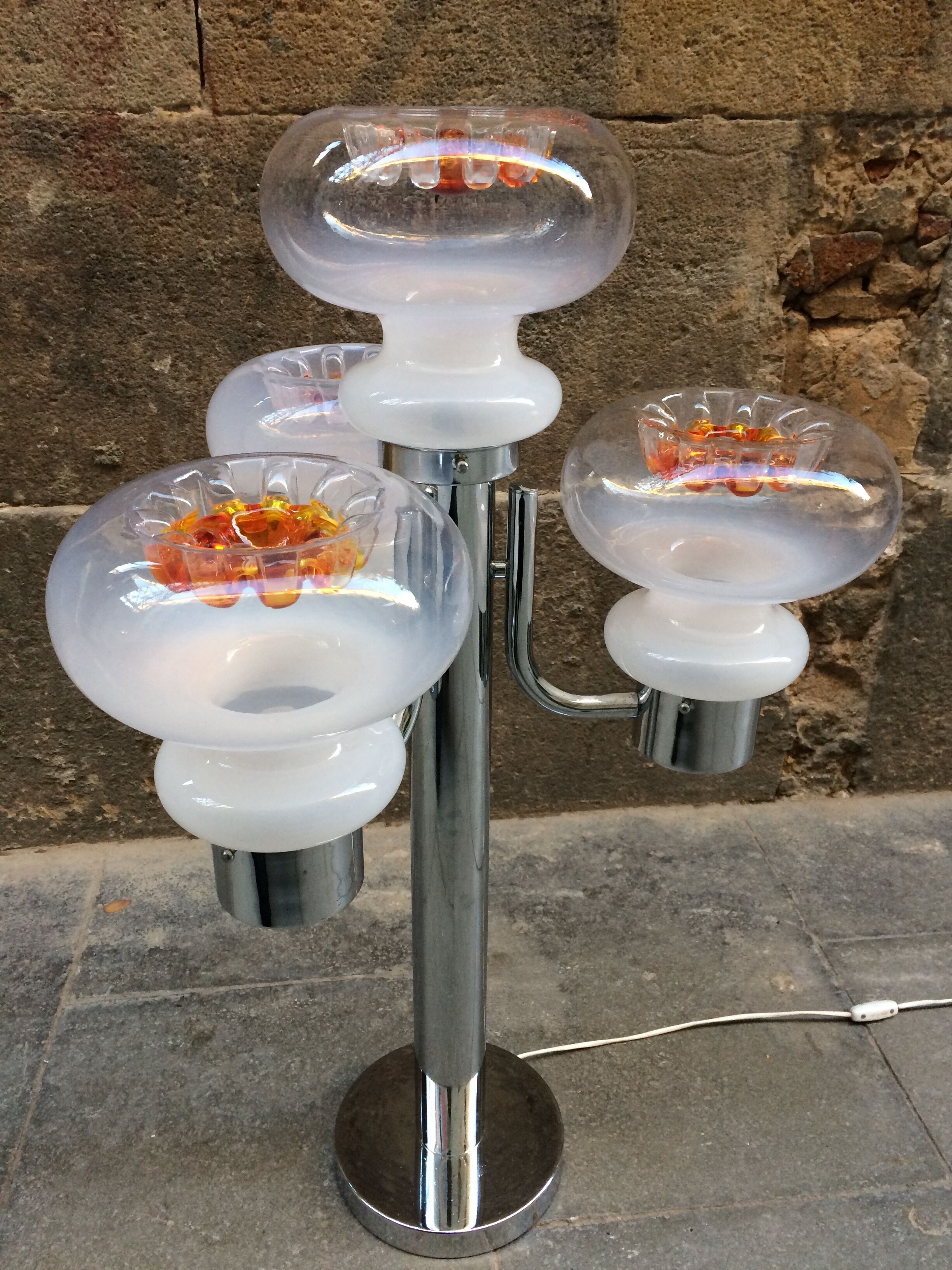 Design floor lamp 4 tulips