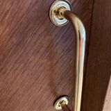 Buffet with 4 sliding doors, vintage wood and Formica