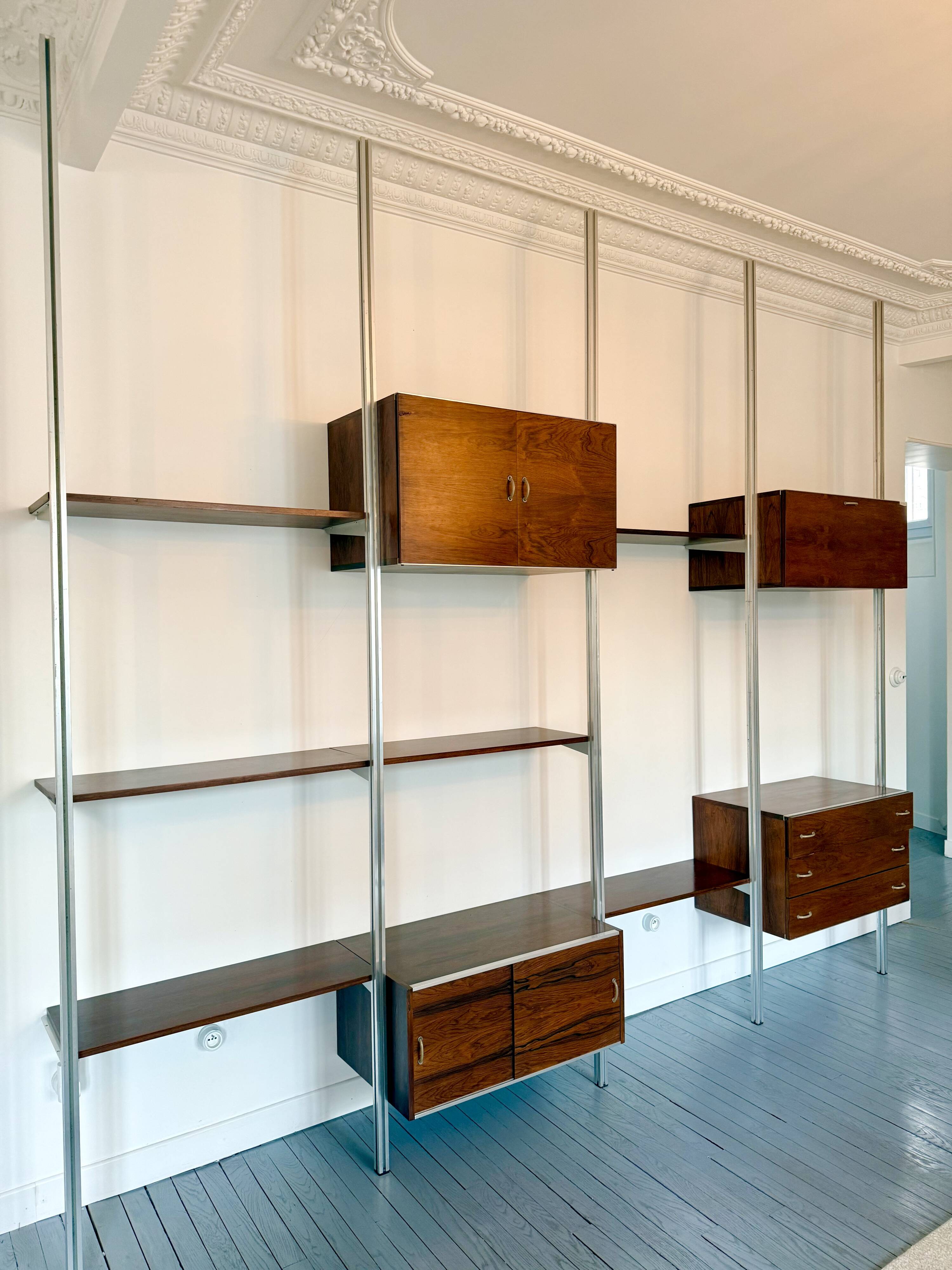 Modular bookshelf George Nelson & Associates OMNI system