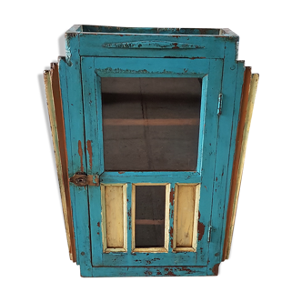 Old window - teak wall shelf