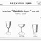 6 Baccarat glasses Funel shaped late 19th - early 20th century 