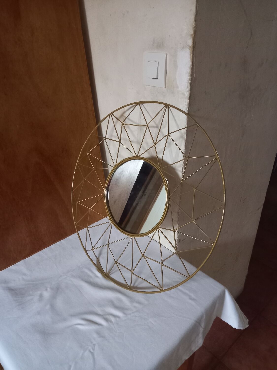 Gilded metal mirror
