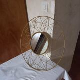 Miroir en métal doré