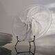 6 embossed glass oyster plates, 1970s Arcoroc France