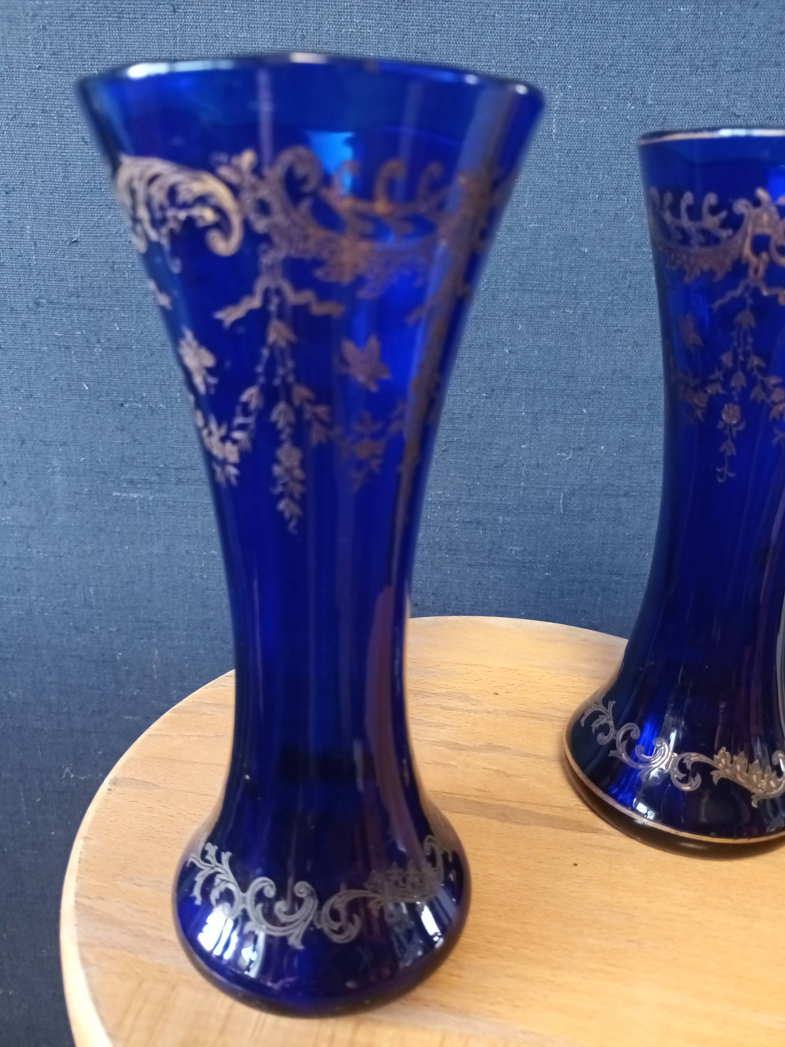 Pair of Sèvres crystal vase