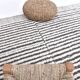 4x10 Brown & White Striped Vintage Runner Rug, 131x303Cm