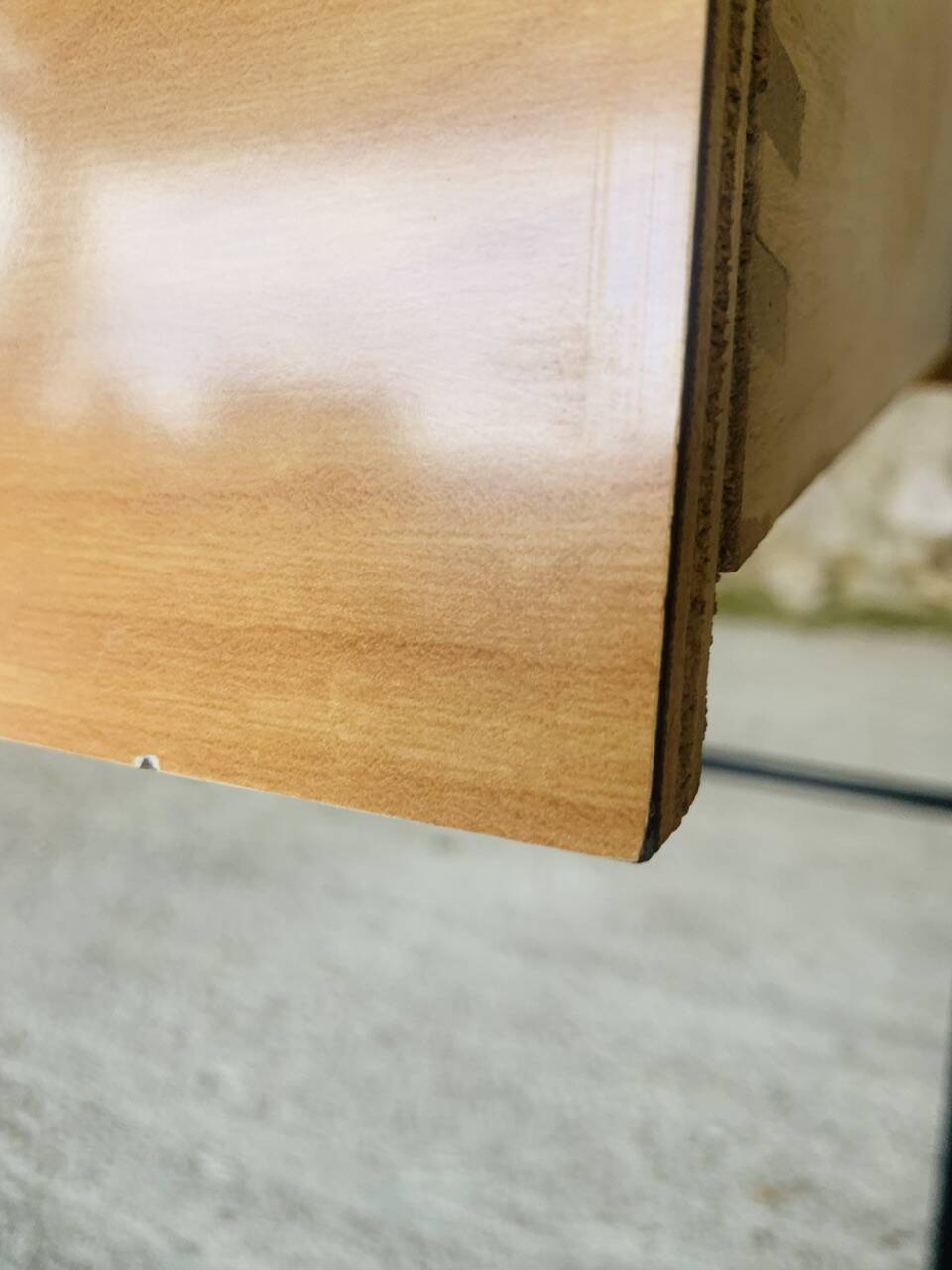 Vintage metal and formica desk with 2 drawers, circa 60's