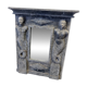 Antique mirror in sculpted slate with caryatids – 19th century