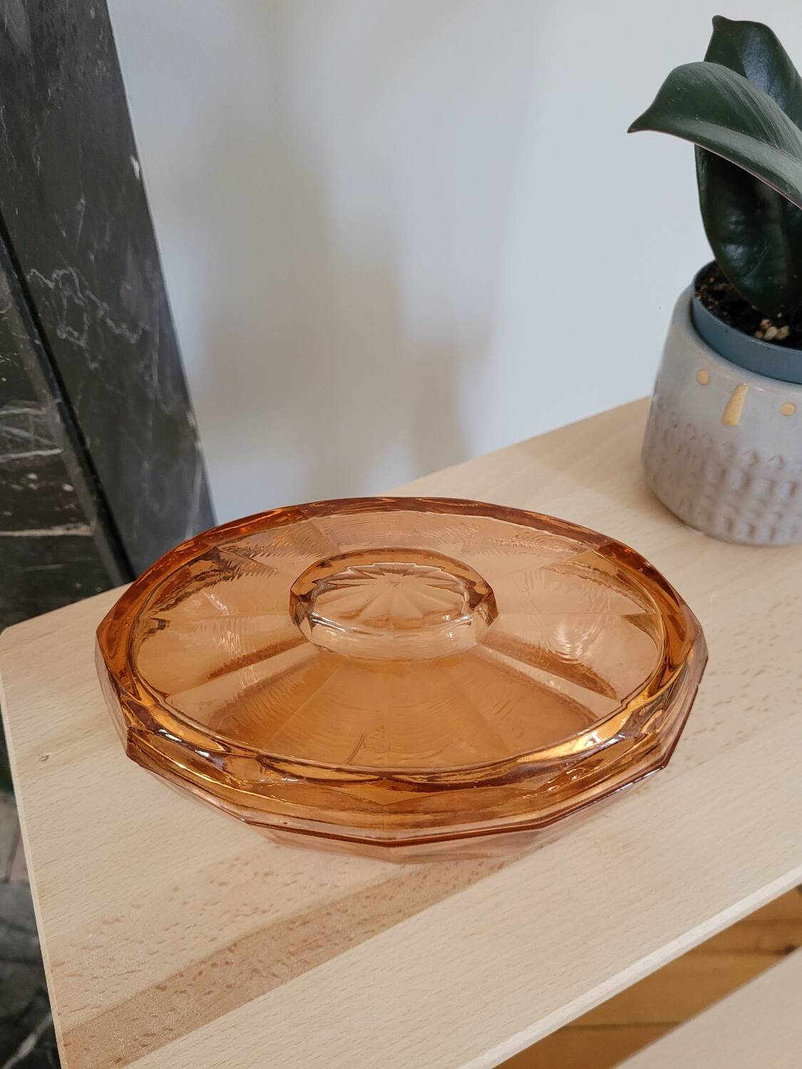 Bavel fains rosaline glass butter dish