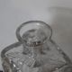 Antique cut glass carafe, probably crystal – Geometric patterns and matching stopper.