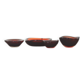 Selena Glass Bowl by Sven Palmqvist for Orrefors, 1950s, Set of 4