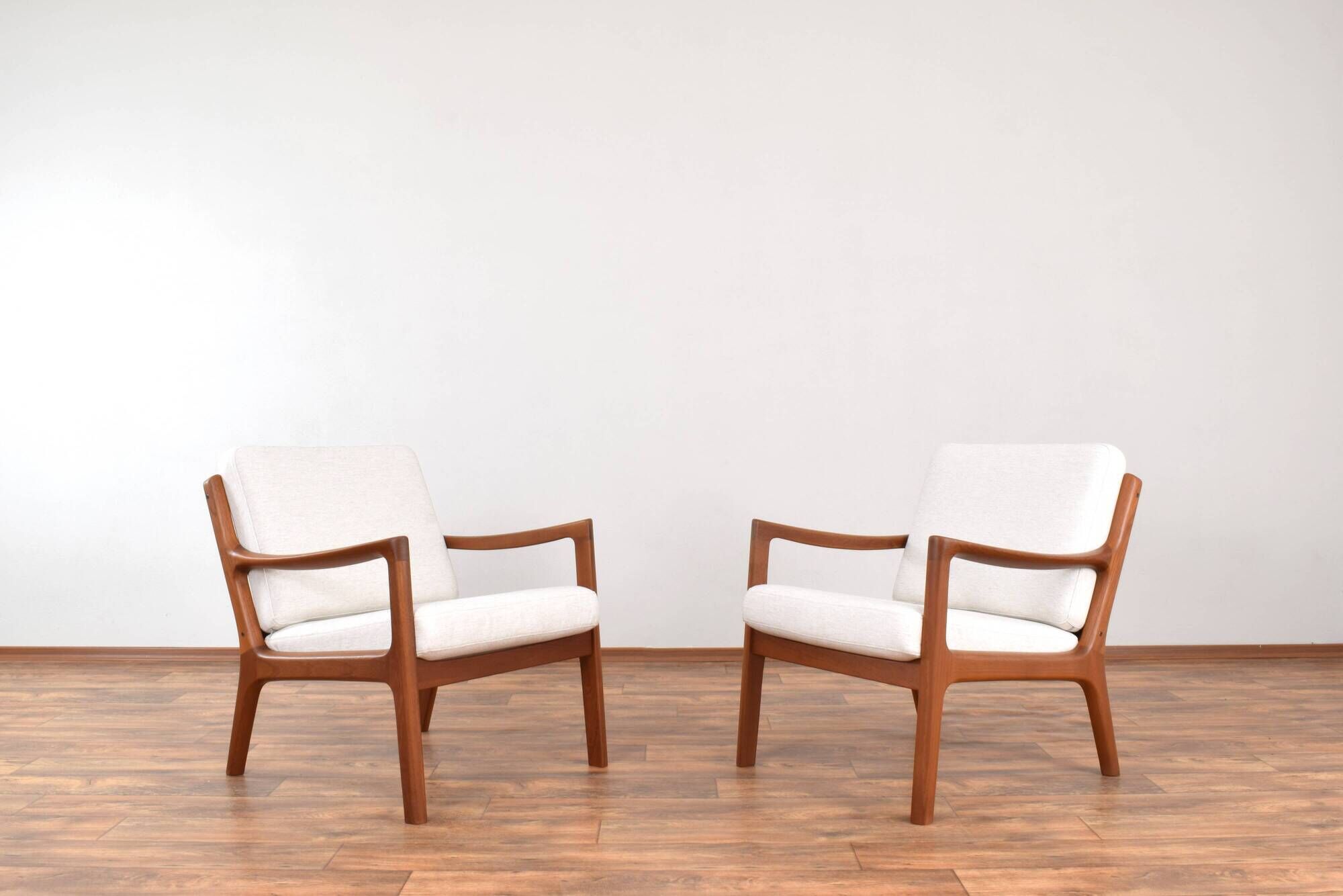 Mid-Century Danish Teak Lounge Chairs by Ole Wanscher for Cado, 1960s, Set of 2