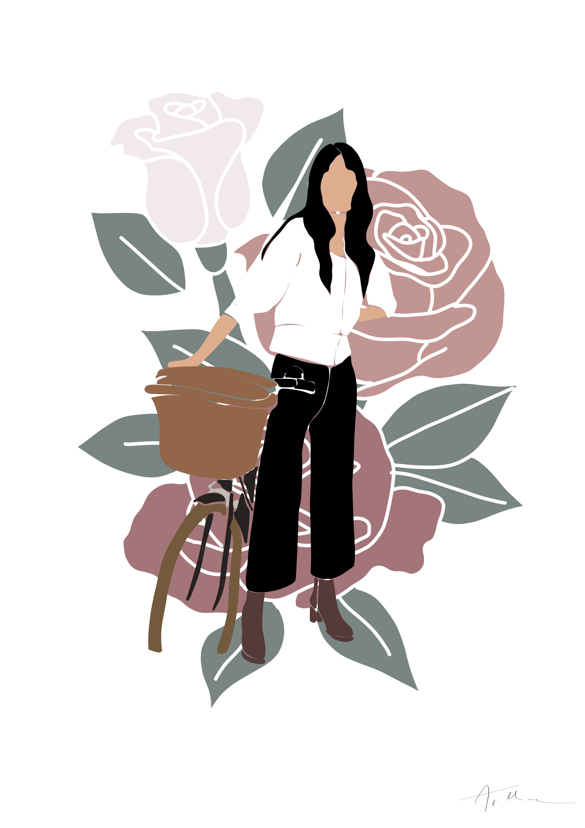 Parisians - cycling illustration