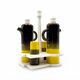 70s Design Condiment Set in Yellow & Brown Ceramic SIC Italy