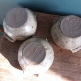 Soup bowls and cups in Puisaye stoneware by Jean-Pierre Prud'homme