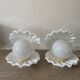 Lampe  coquillage céramique et opaline 70´s