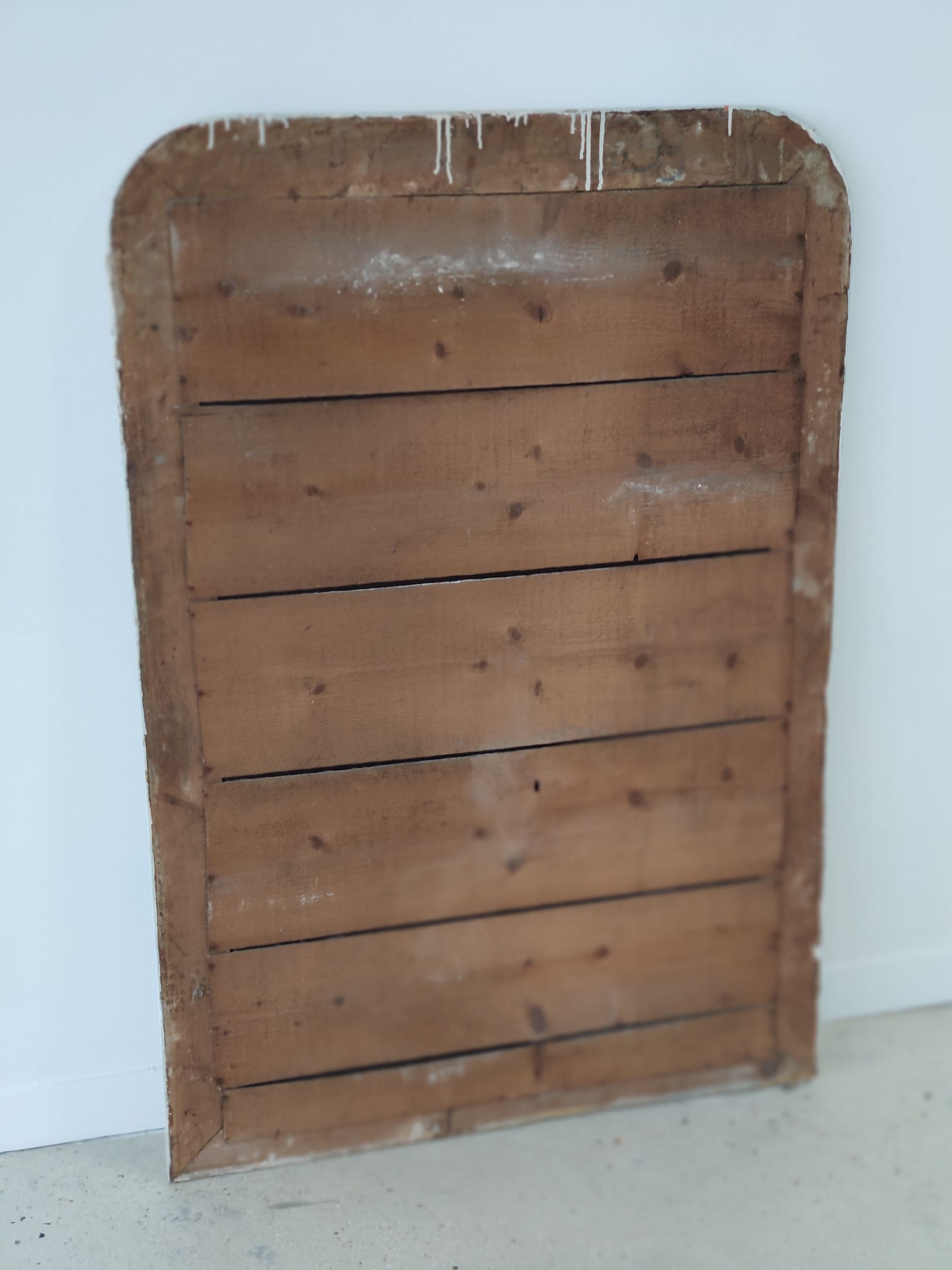 White lacquered wood mirror
