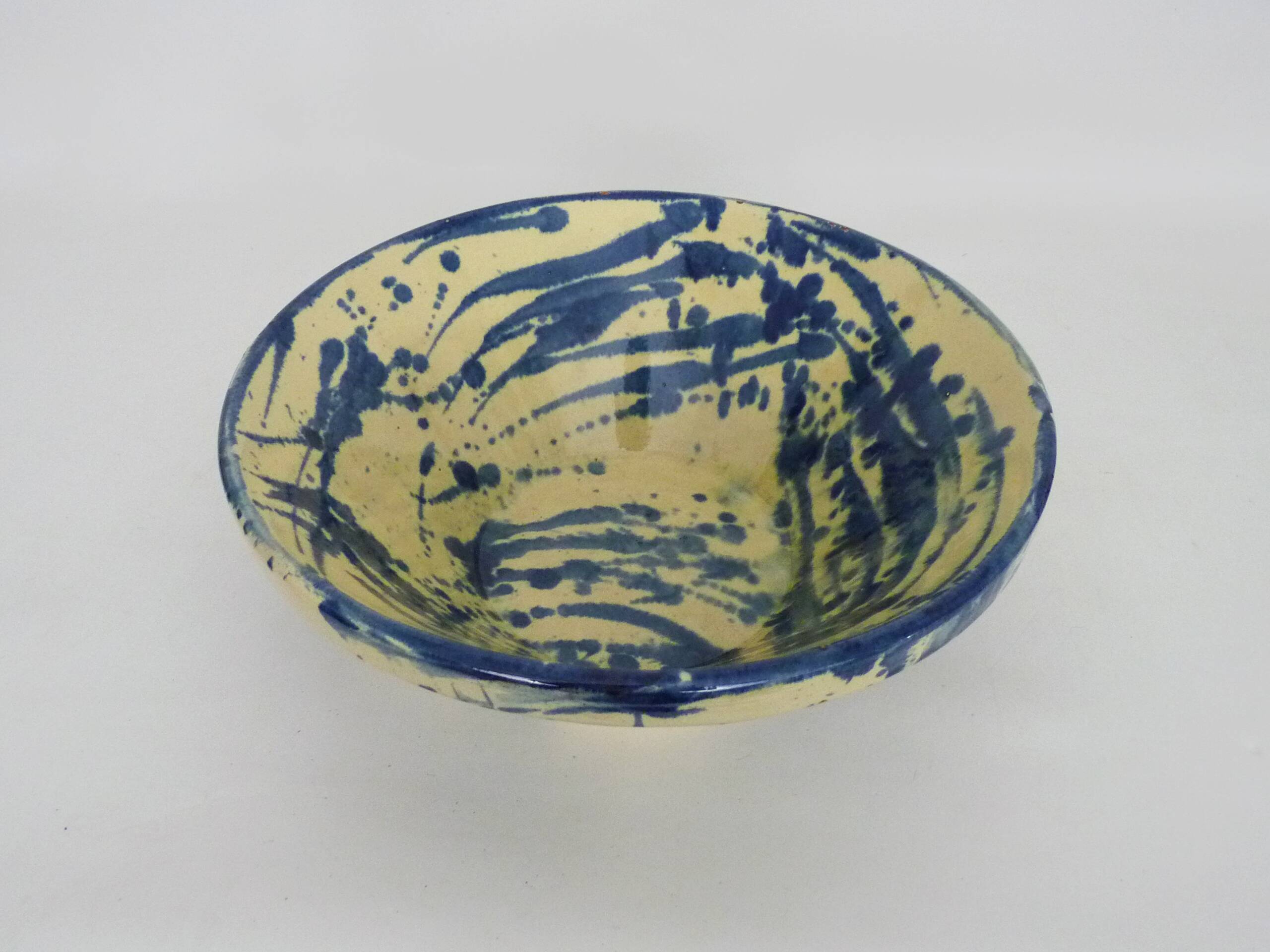 Superb blue and yellow glazed gres from Provence.