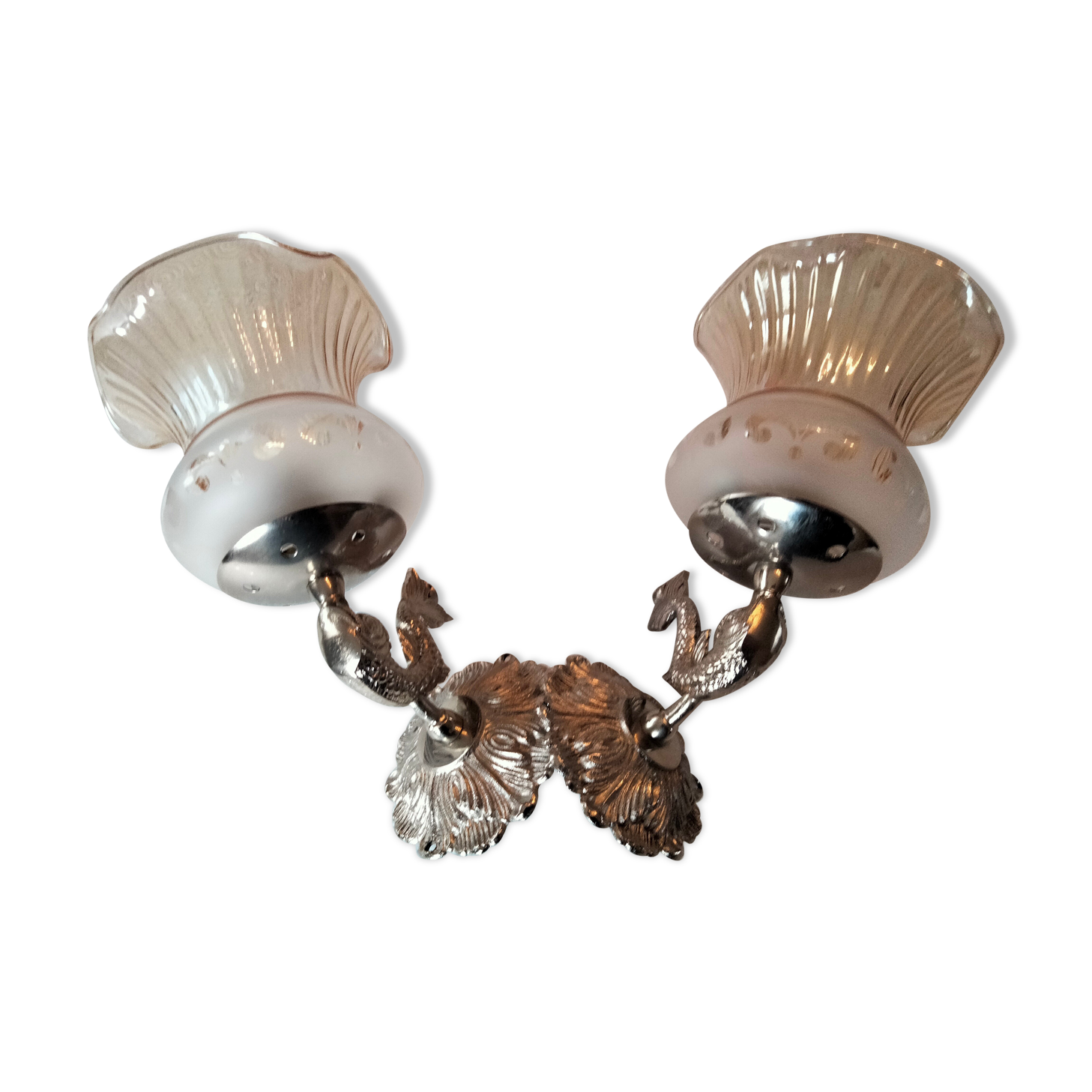 2 antique bathroom sconces