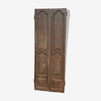 Pair of doors of woodwork Louis XV oak XVIII/XIX th