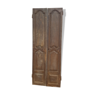 Pair of doors of woodwork Louis XV oak XVIII/XIX th