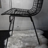 Chaise par Harry Bertoia rislan en noir