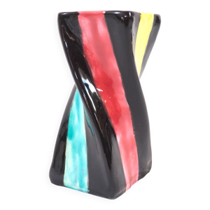 Vase céramique multicolore