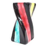 Vase céramique multicolore