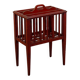 Wooden magazine rack, red patina, England circa 1900