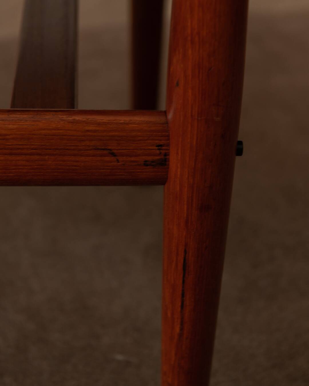 Table basse en teck danois par Grete Jalk avec cadre à lattes, années 1960.