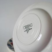 Set of 6 mismatched soup plates Badonviller model "Mireille" and Digoin Sarregumeines model